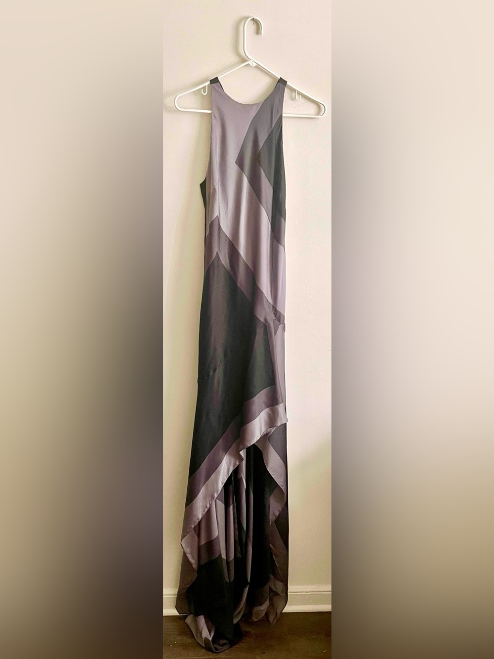 💀 Halston Heritage Satin Formal Evening Gown Dress 💀 - Picture 2 of 11